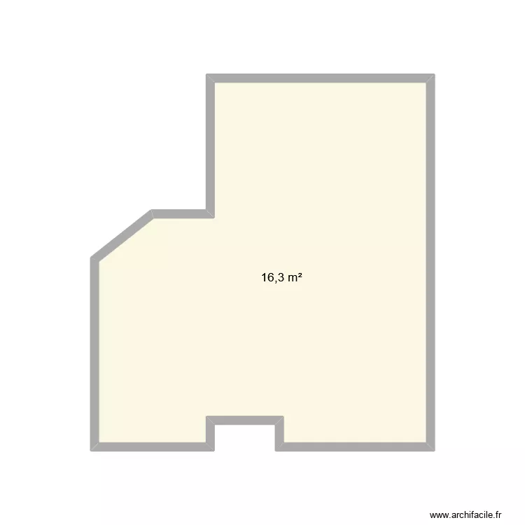 Atelier Nico. Plan de 1  et 16 m²