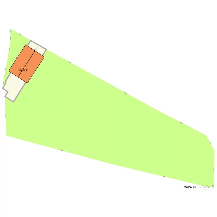 Plan de masse. Plan de 1 pièce et 151 m²
