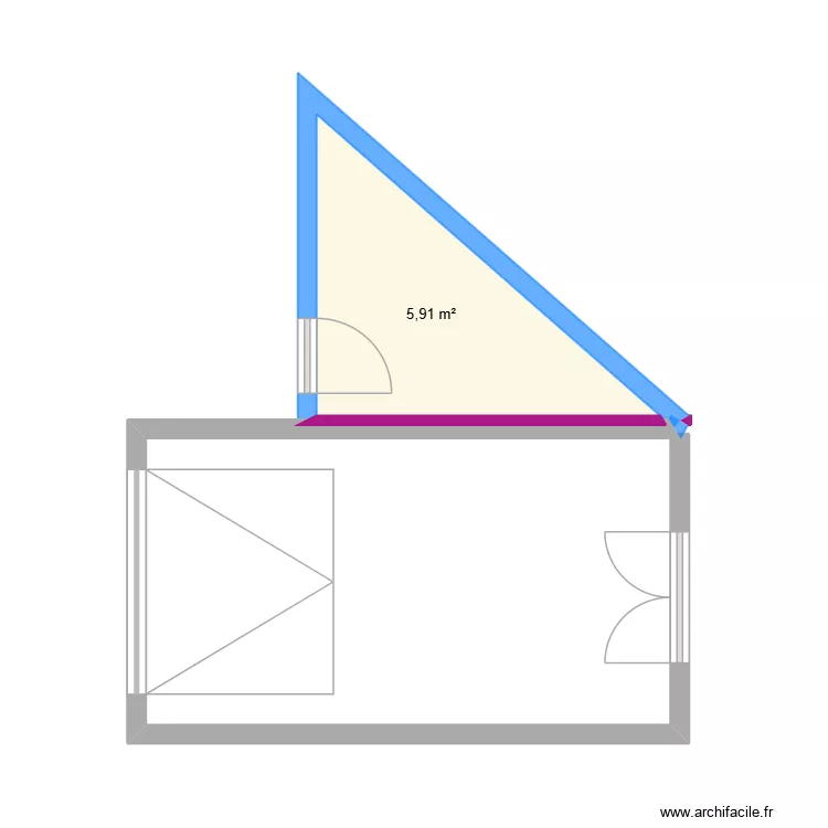 extention garage. Plan de 1 et 6 m² extention garage. Plan de 1 et 6 m²
