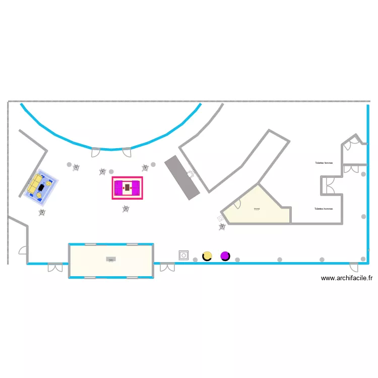 Hall & Galerie. Plan de 2 Pièces et 69 m² Hall & Galerie. Plan de 2 Pièces et 69 m²