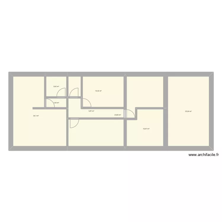Maison. Plan de 8 Pièces et 110 m²