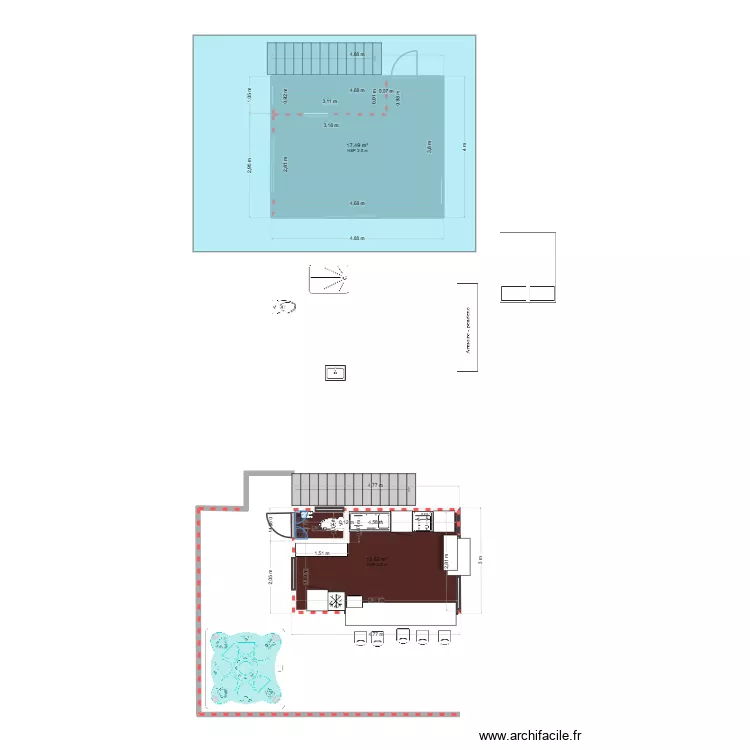 extension chateau Taboga. Plan de 