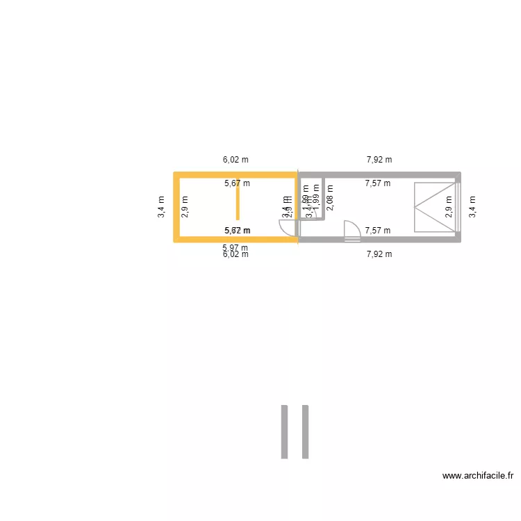 Garage futur 2907. Plan de 2 et 38 m² Garage futur 2907. Plan de 2 et 38 m²