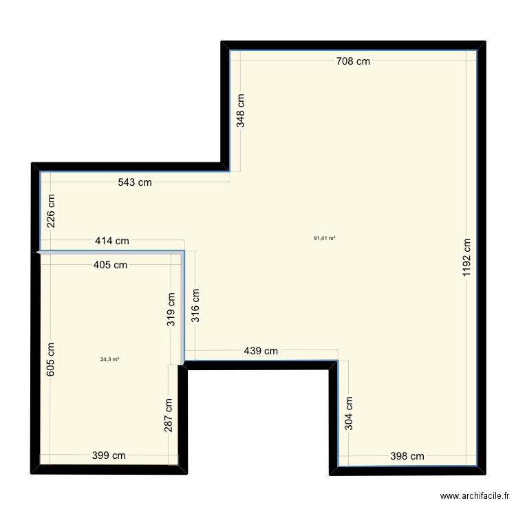 Plan idée maison 2 '. Plan de 2 pièces et 116 m2