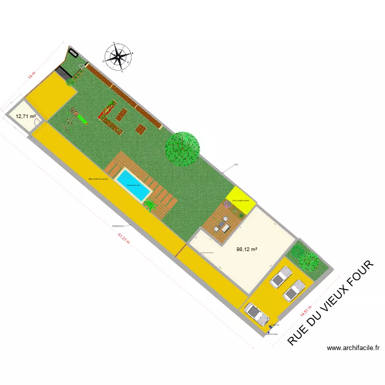 PLAN DE MASSE avant projet. Plan de 0 pièce et 0 m2
