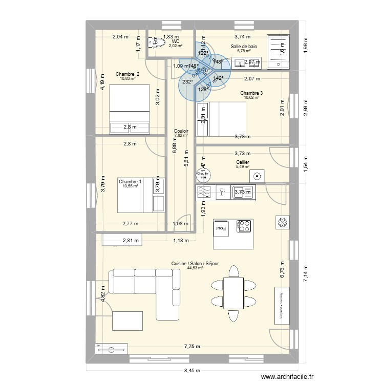 maison. Plan de 0 pièce et 0 m2