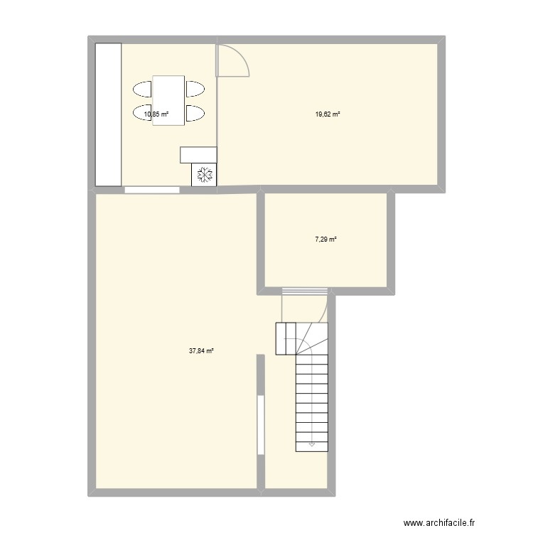 Maison MOYO Antony - agradissement cuisine. Plan de 4 pièces et 76 m2