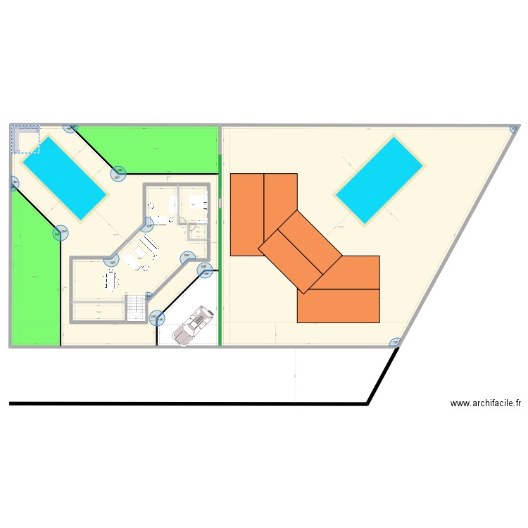 chez Issa V 2V7. Plan de 9 pièces et 1292 m2