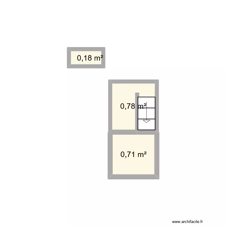 plan travail. Plan de 3  et 2 m²