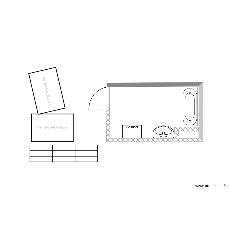 SdB David. Plan de 0 pièce et 0 m2