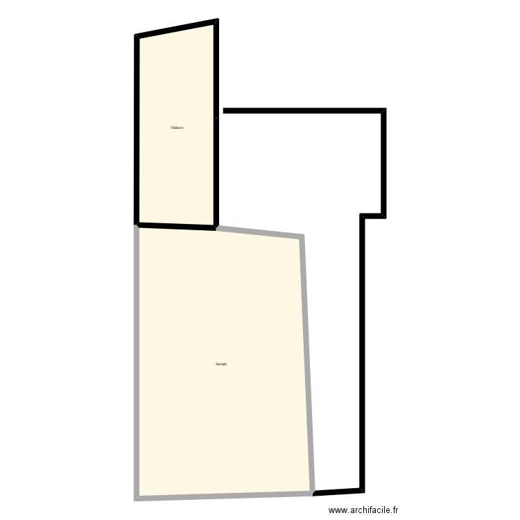 Mich. Plan de 2 pièces et 127 m2