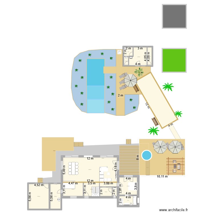 GreenWoods. Plan de 14 pièces et 188 m2