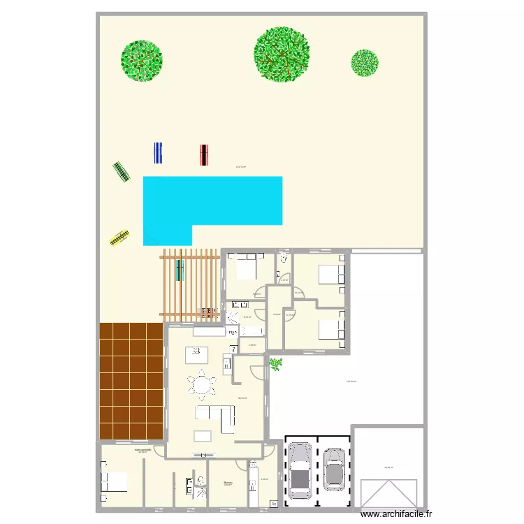 fbk terrain bis. Plan de 14  et 793 m²