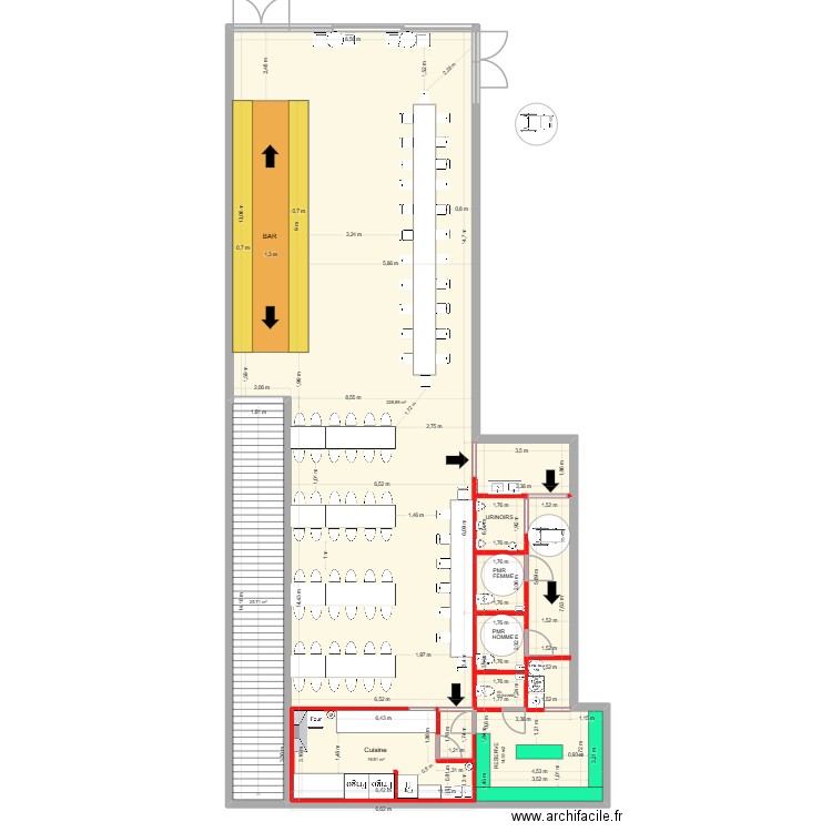 BENETI 3.3. Plan de 3 pièces et 275 m2