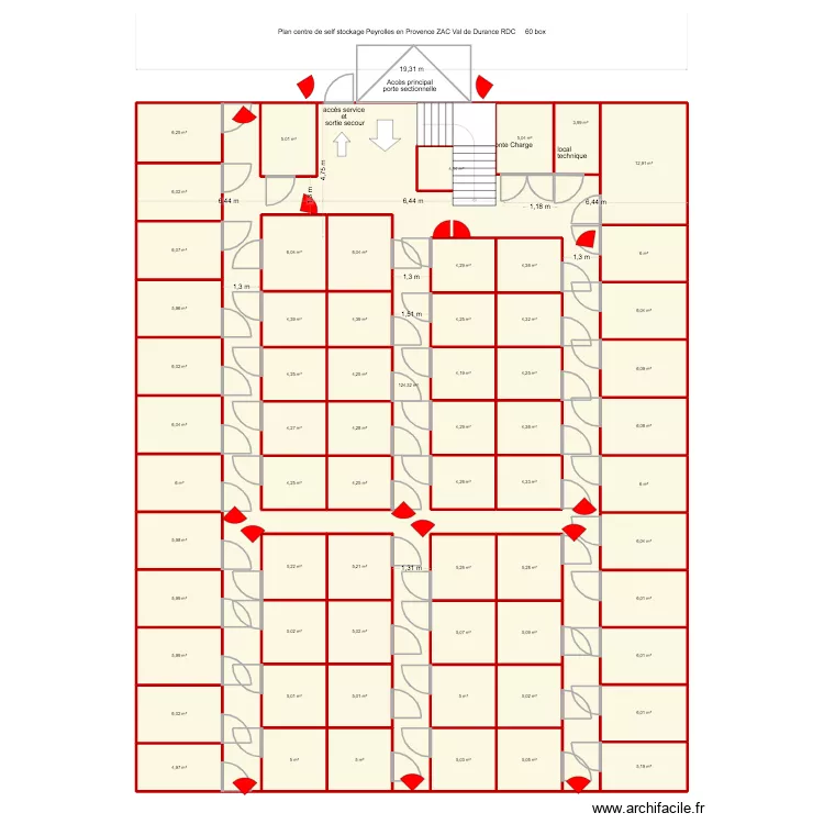 Stockage Bellenoue. Plan de 64 et 553 m² Stockage Bellenoue. Plan de 64 et 553 m²