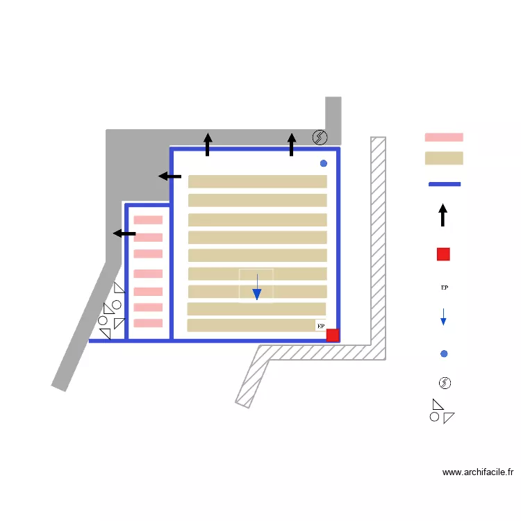 LAS BRISAS. Plan de 3 pièces et 11 m²