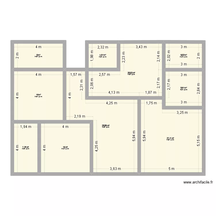 PUISSANCE 2. Plan de 10 et 143 m² PUISSANCE 2. Plan de 10 et 143 m²