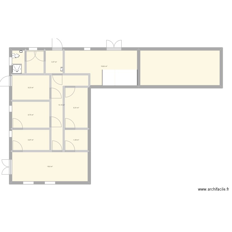 Bourdinais 3. Plan de 12 pièces et 121 m2