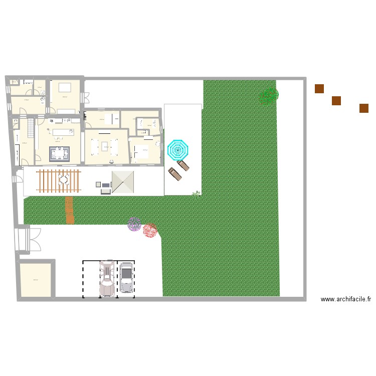 MDH2. Plan de 18 pièces et 288 m2