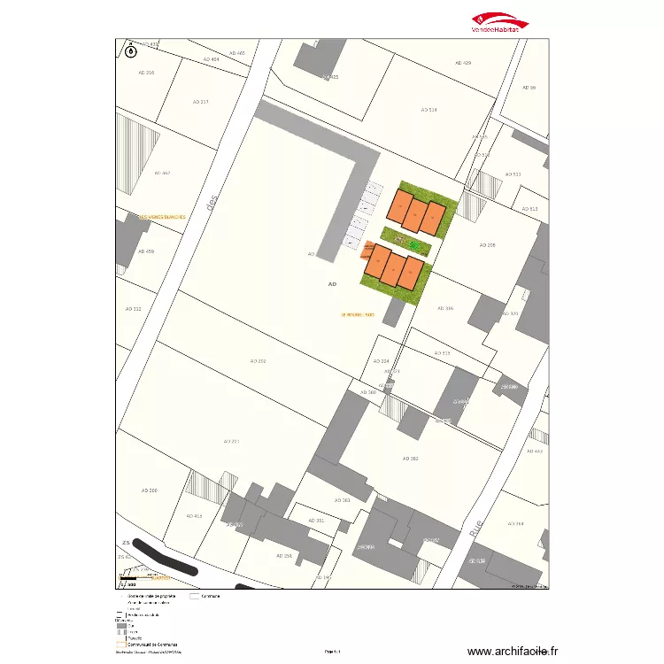 HI - Auchay sur Vendee hypoth&egrave;se 6T2. Plan de 