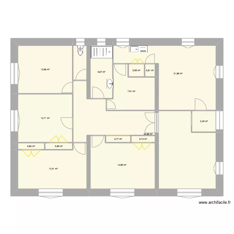 maison Brial. Plan de 15  et 131 m²