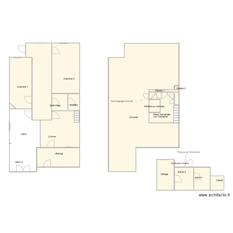 Croquis SEAUX. Plan de 17 pièces et 186 m2