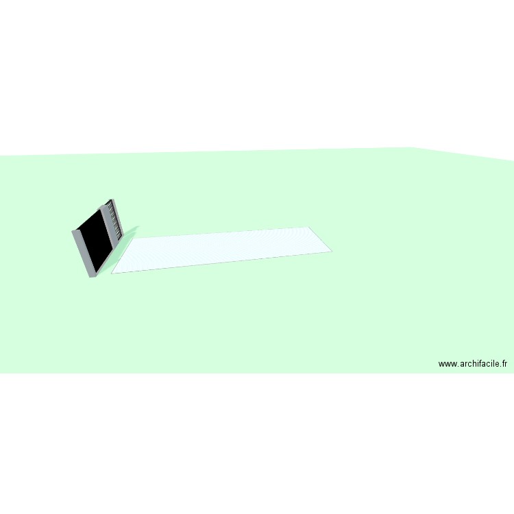 terasse. Plan de 1 pièce et 51 m2