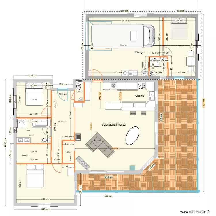 Maison-1508. Plan de 11 et 252 m² Maison-1508. Plan de 11 et 252 m²