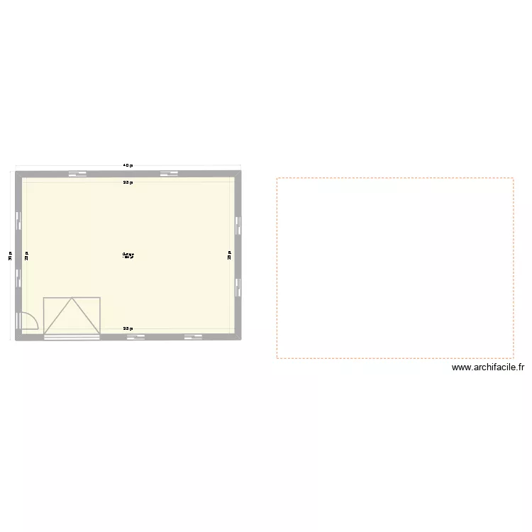 robingaraga. Plan de 1  et 99 m²