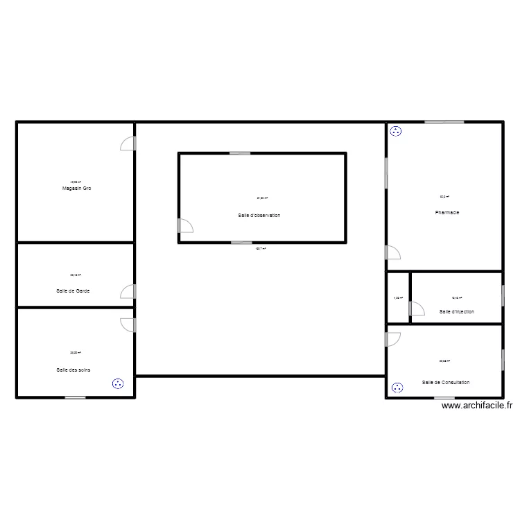 Circuit prise DISPENSAIRE. GBAPKODJI. Plan de 