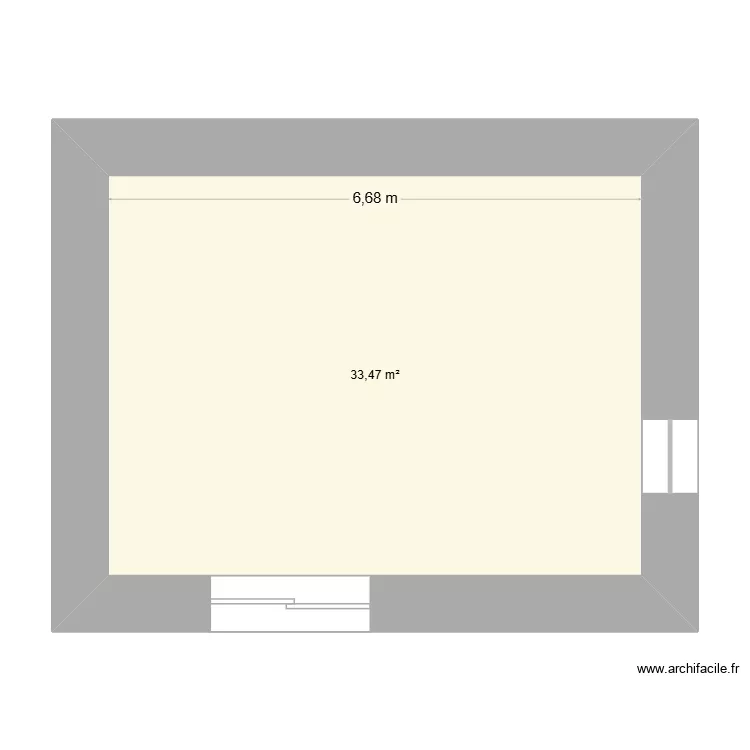 RDC ETAGE. Plan de 1  et 33 m²