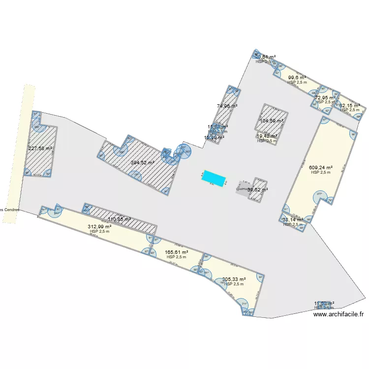 Plan Masse Vigny Correction. Plan de 19 Pièces et 2701 m² Plan Masse Vigny Correction. Plan de 19 Pièces et 2701 m²