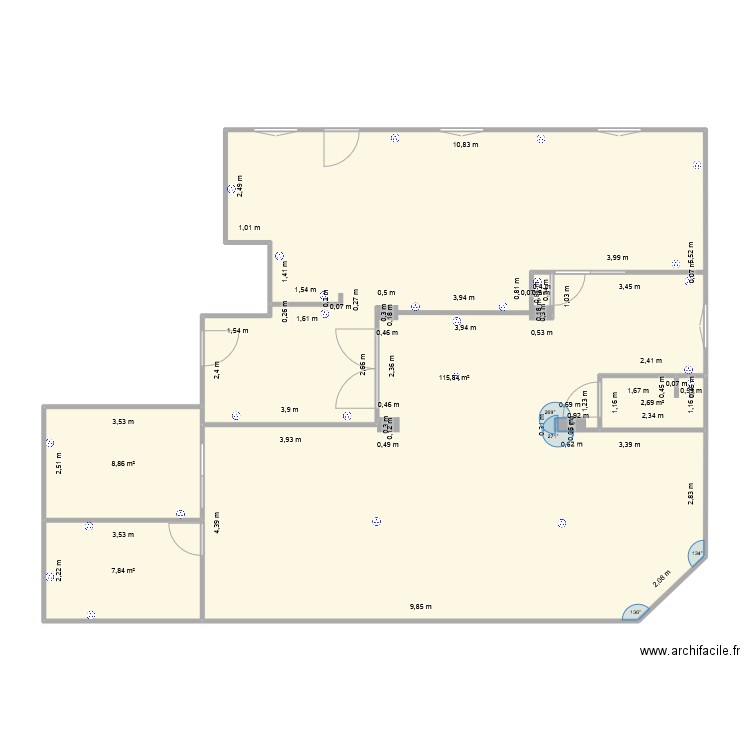PLAN 2. Plan de 4 pièces et 135 m2