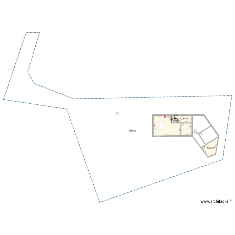 la goye- projet2. Plan de 6 pièces et 85 m2
