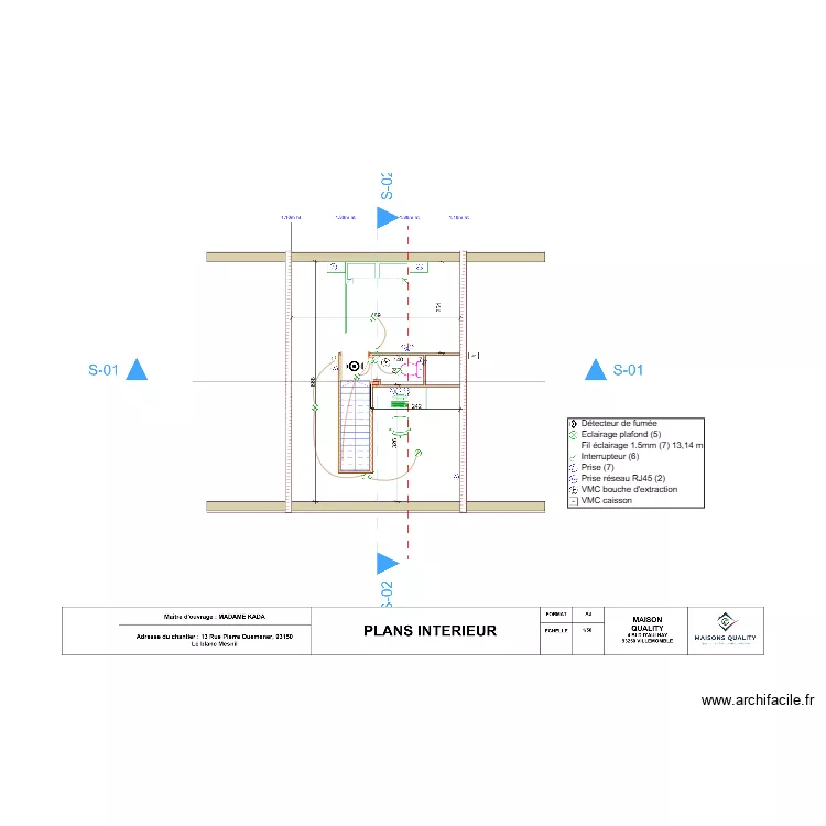 KADA R+1 ELEC. Plan de 
