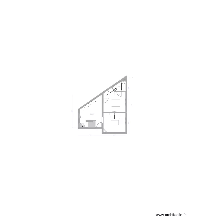 Pasteur. Plan de 4  et 40 m²