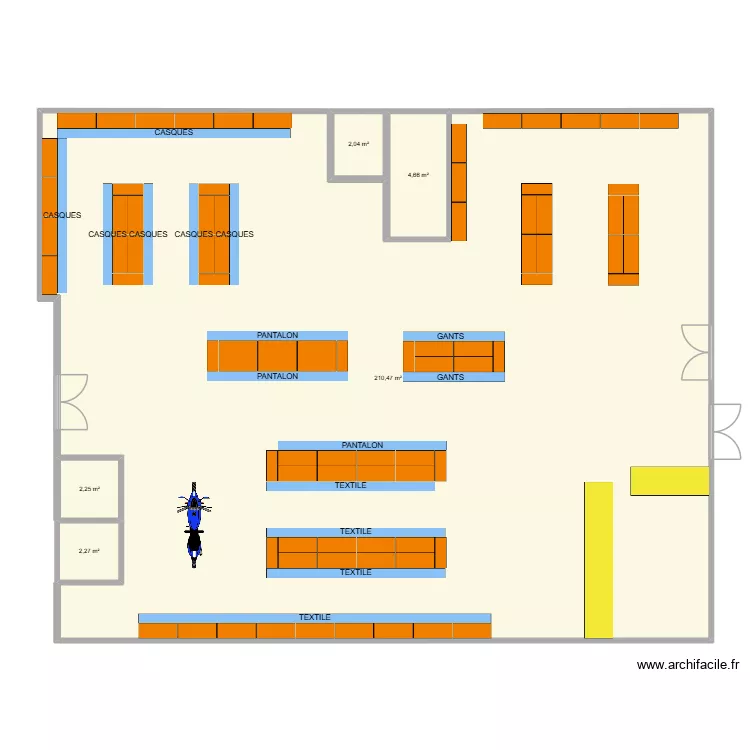 Grenoble. Plan de 5  et 222 m²