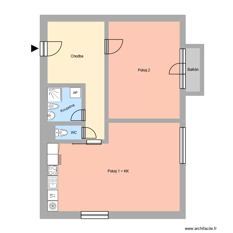 Sokolsk&aacute; tř&iacute;da 2356, byt 3. Plan de 11  et 197 m²