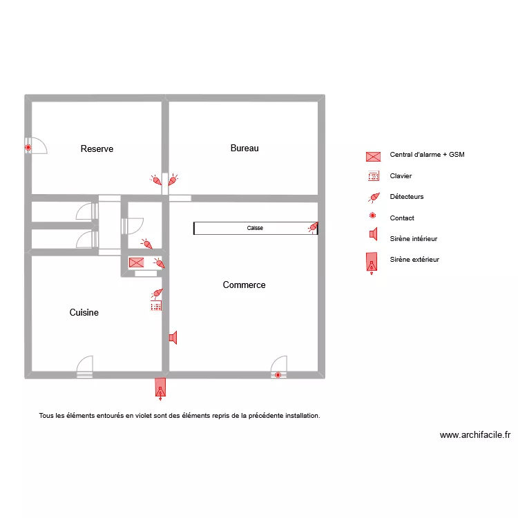 Tabac le ptit Denis ALARME. Plan de 