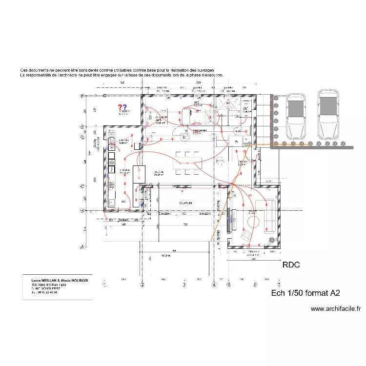 Plan &eacute;lectrique. Plan de 