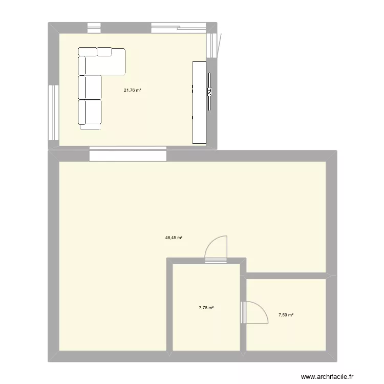 Salon. Plan de 4 et 86 m² Salon. Plan de 4 et 86 m²