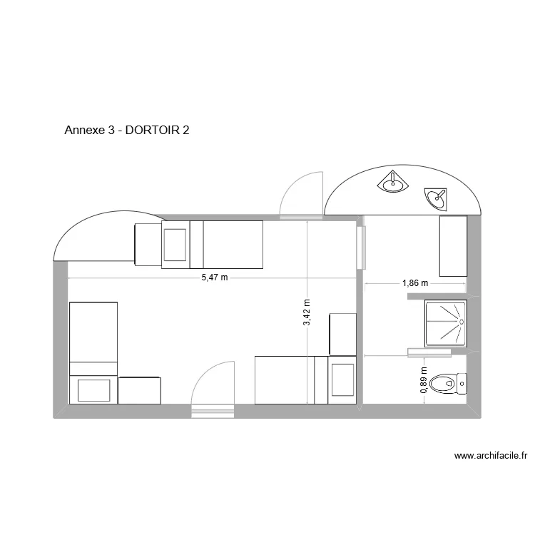 DORTOIR 2. Plan de DORTOIR 2. Plan de