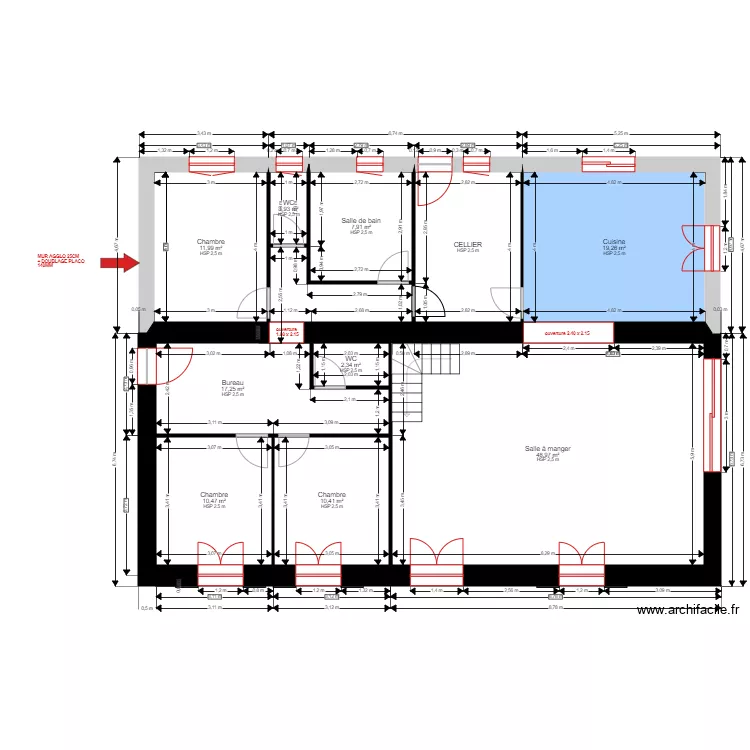 Maison F&eacute;lix . Plan de 