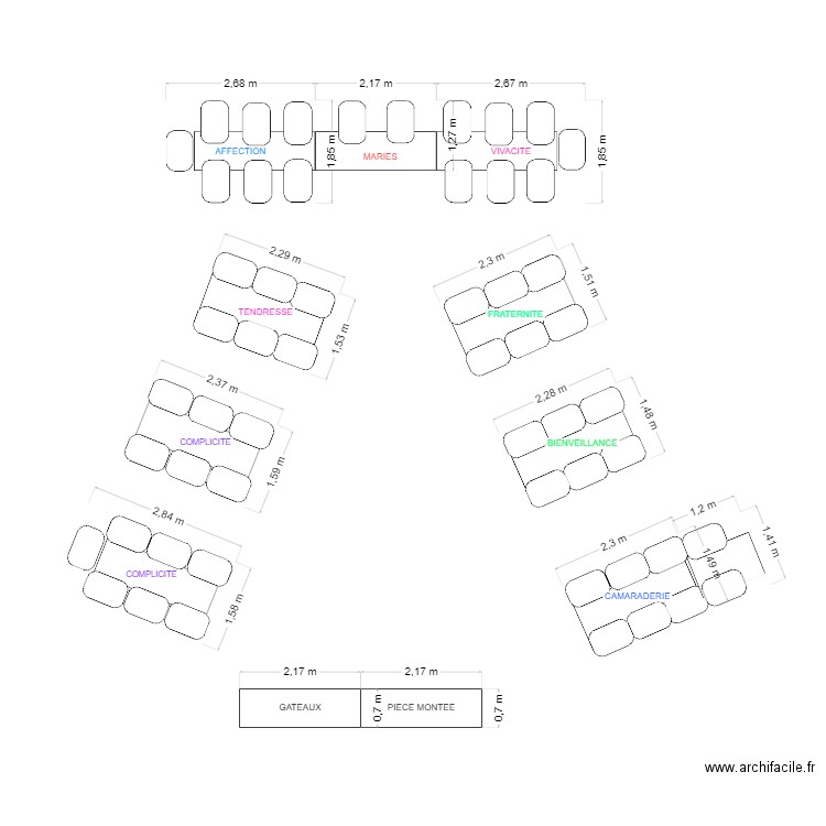 cérémonie. Plan de 0 pièce et 0 m2