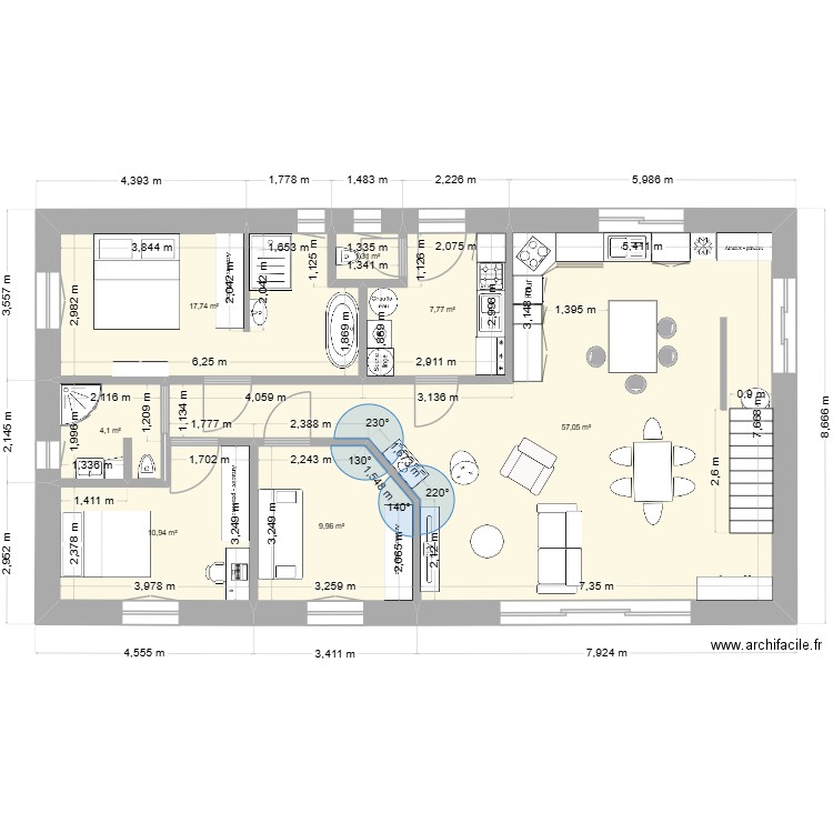 version finale. Plan de 7 pièces et 109 m2