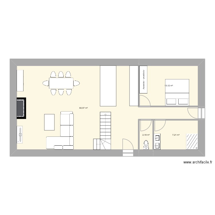 Maison 2. Plan de 4 pièces et 83 m2