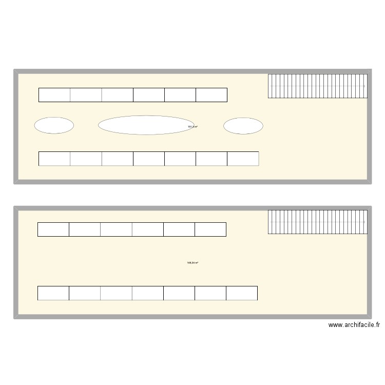 plan de salle 1. Plan de 2 pièces et 300 m2
