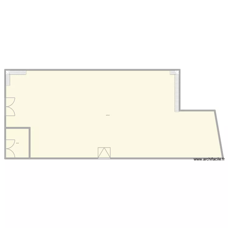 Superette. Plan de 2 Pièces et 651 m² Superette. Plan de 2 Pièces et 651 m²