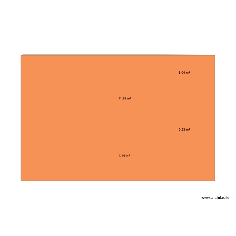 Annexe 1ère version. Plan de 4 pièces et 28 m2