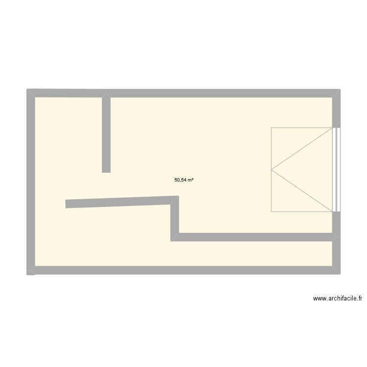 niveaurdc. Plan de 1 pièce et 51 m2